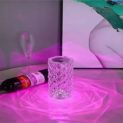 Crystal Table Lamp – 3D Diamond Glow Edition