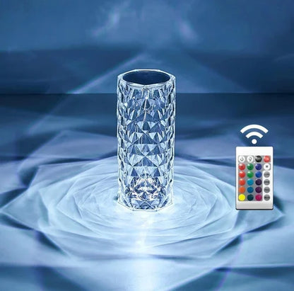 Crystal Table Lamp – 3D Diamond Glow Edition