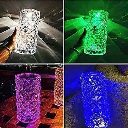 Crystal Table Lamp – 3D Diamond Glow Edition